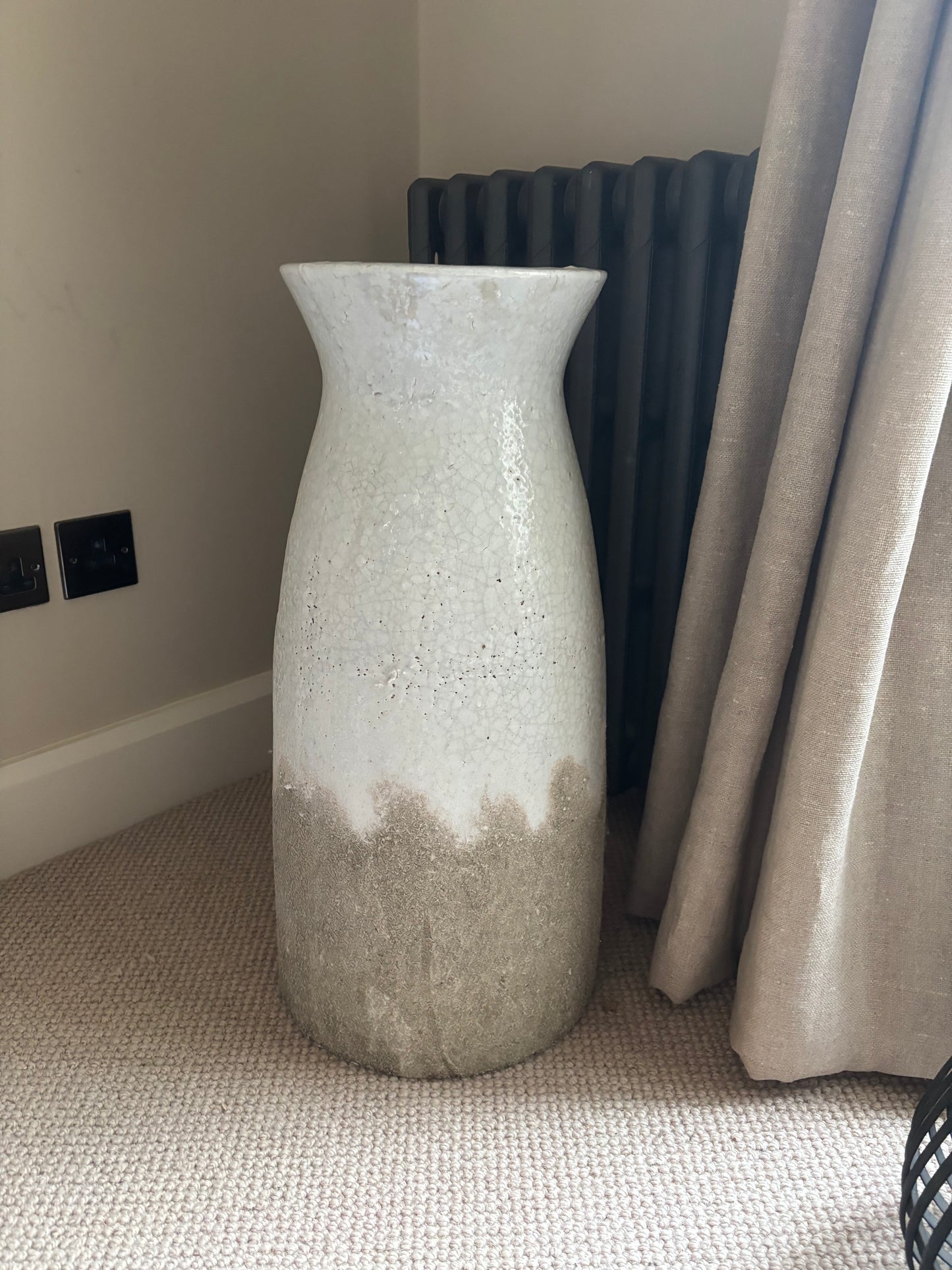 Two Tone Glazed Stone Vase (Large)