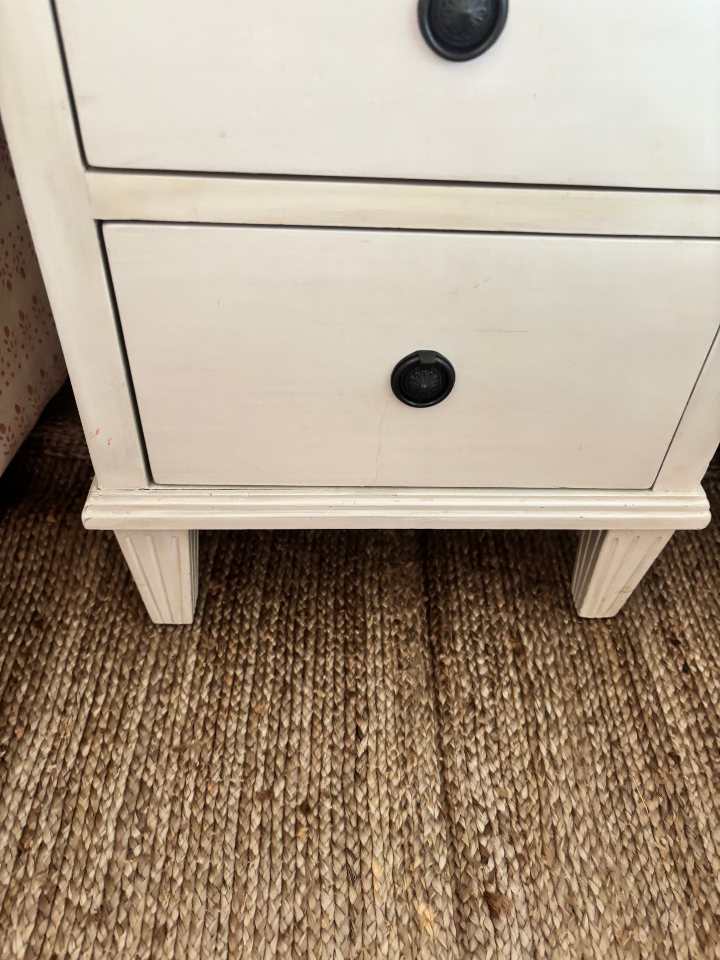 Chelsea Textiles Cream Bedside Table