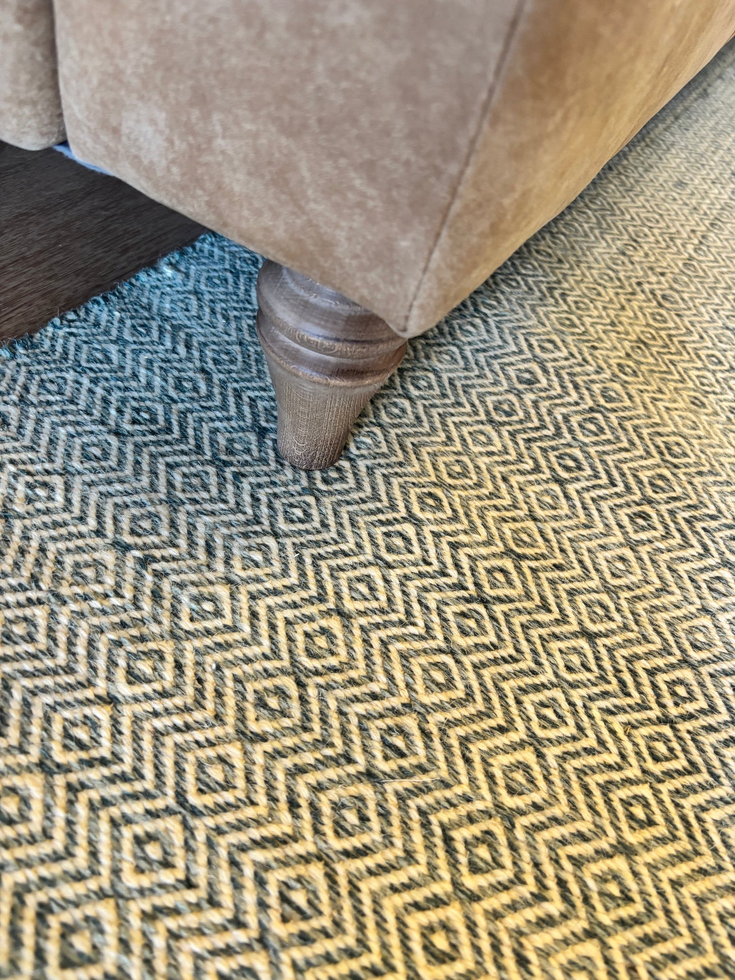 Neptune Sage & Cream Diamond Rugs