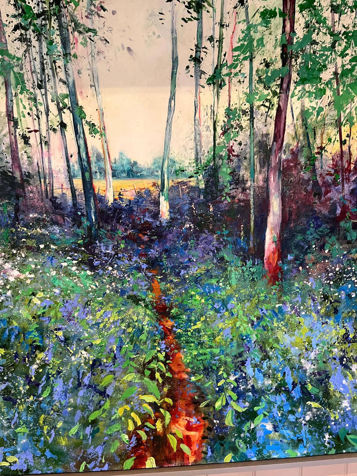 Woodland Canvas with Grey Frame by Artist Mel Cormack-Hicks