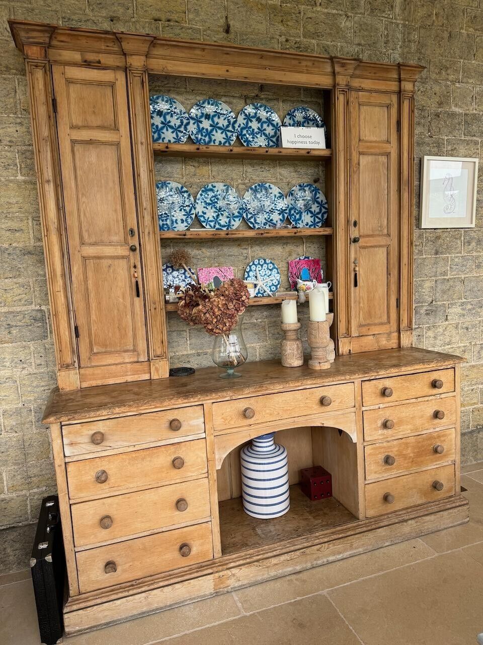 Large Antique Pine Dresser