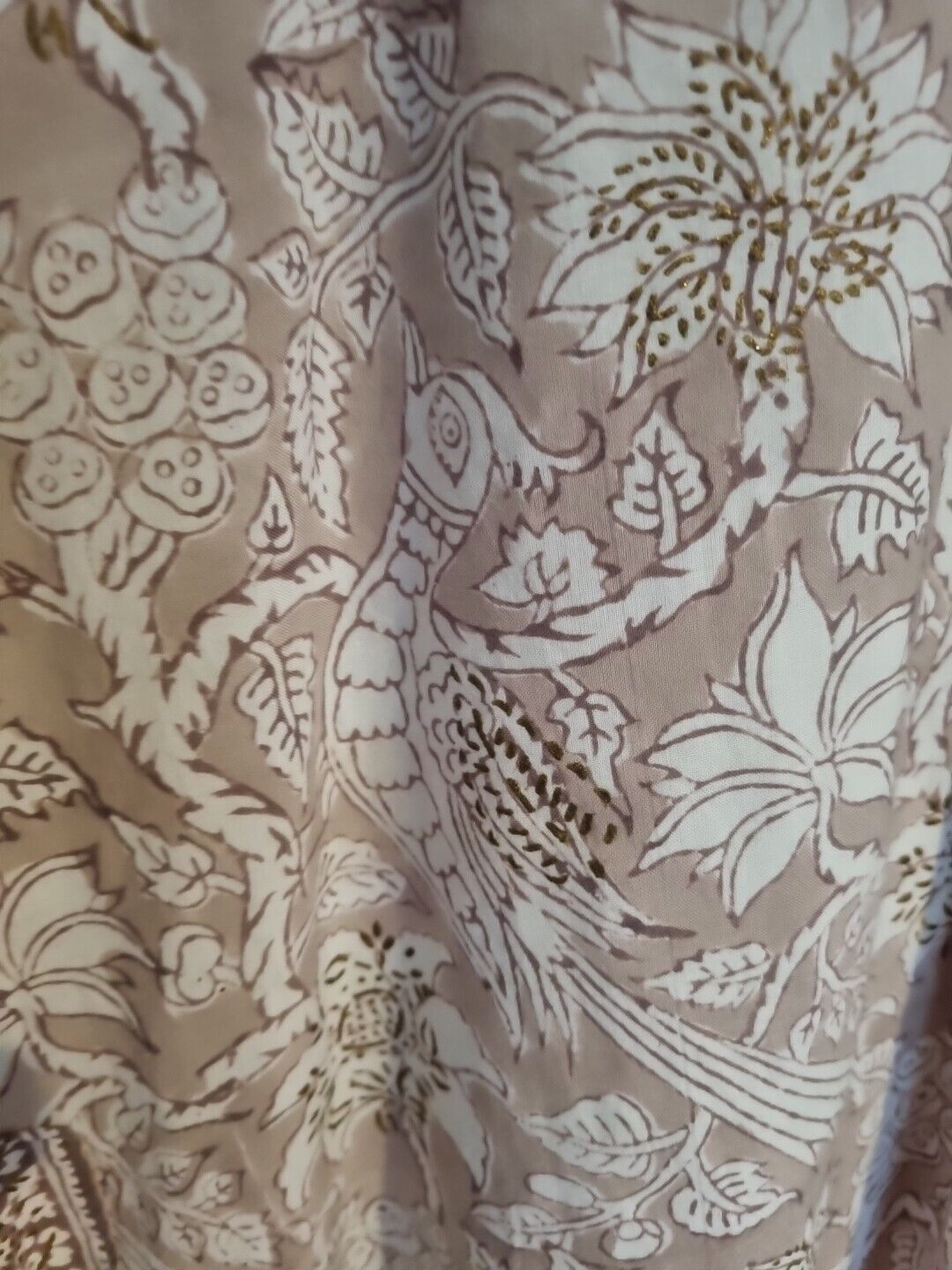 Anokhi Women's 100% Cotton Tunic Kaftan Beach Top Made In India Size Medium