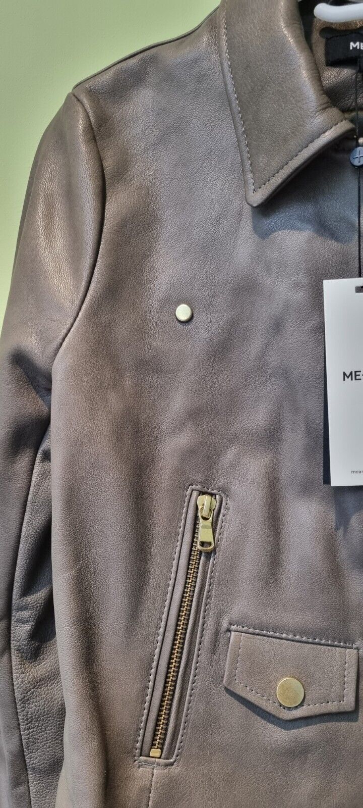 Reduced: Gorgeous BNWT Designer ME+EM Women's Lambs Leather Jacket Size 6