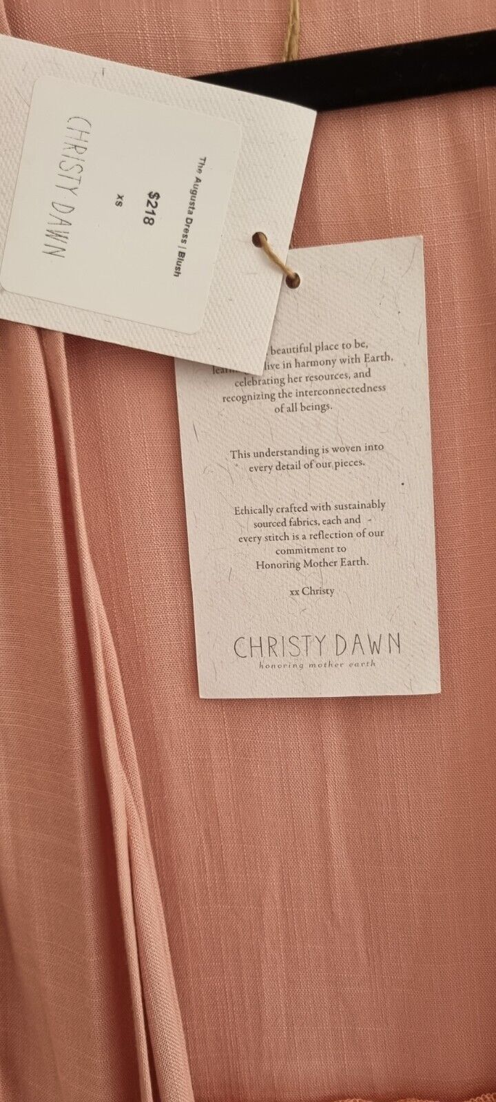 BNWT Christy Dawn Womens Salmon Wrap Over Dress Size XS