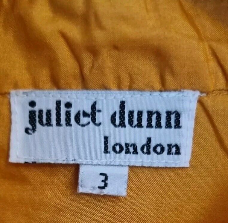 Juliette Dunn Women's Orange Sequinned Embroidered 100% Silk Kaftan Size 3