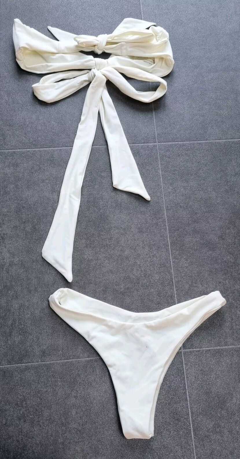 Away That Day Women's Ivory Bikini 2 Piece Set Size Small