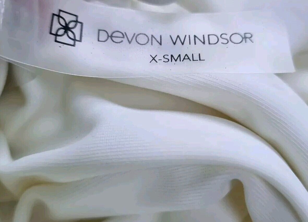 Devon Windsor Ivory Women's Tied One Piece Swimsuit XS