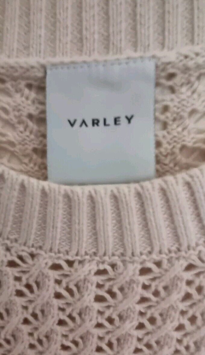 Varley Women's Natural Azores Sweater, Pullover 100% Cotton Size XS