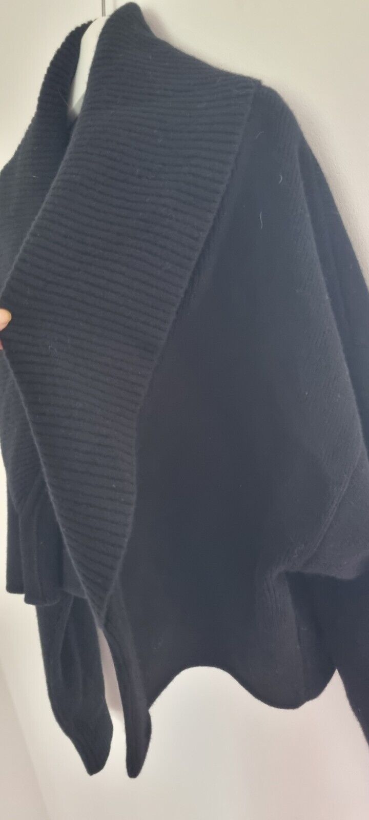 Raey Women's Black, 100% Wool, Chunky Cardigan, Knit Size Small