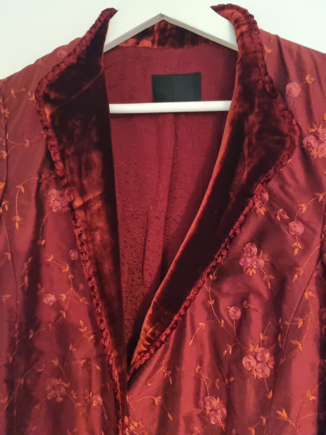 BNWT Caroline Charles Women's Red Rococo Soft Kimono Style Jacket Ruby Size 12