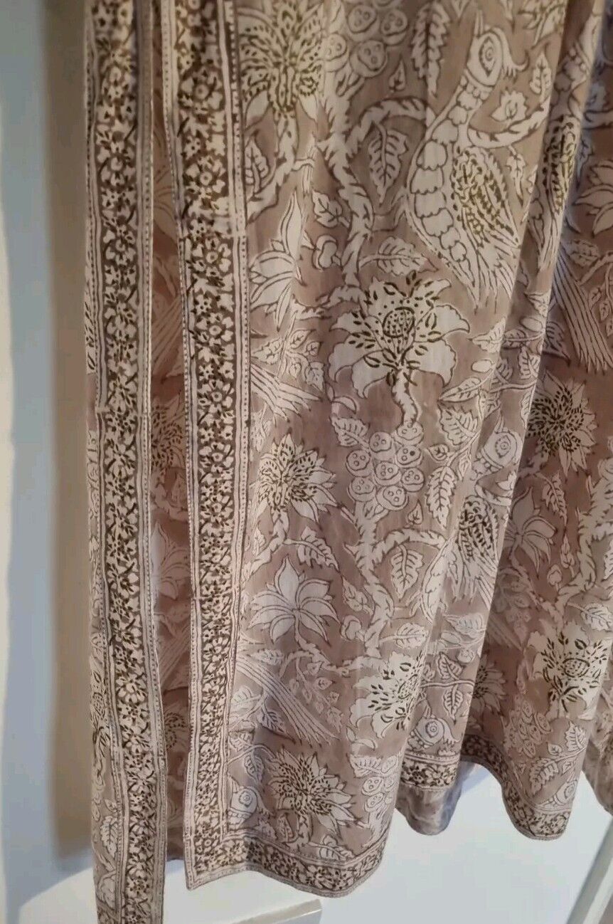 Anokhi Women's 100% Cotton Tunic Kaftan Beach Top Made In India Size Medium