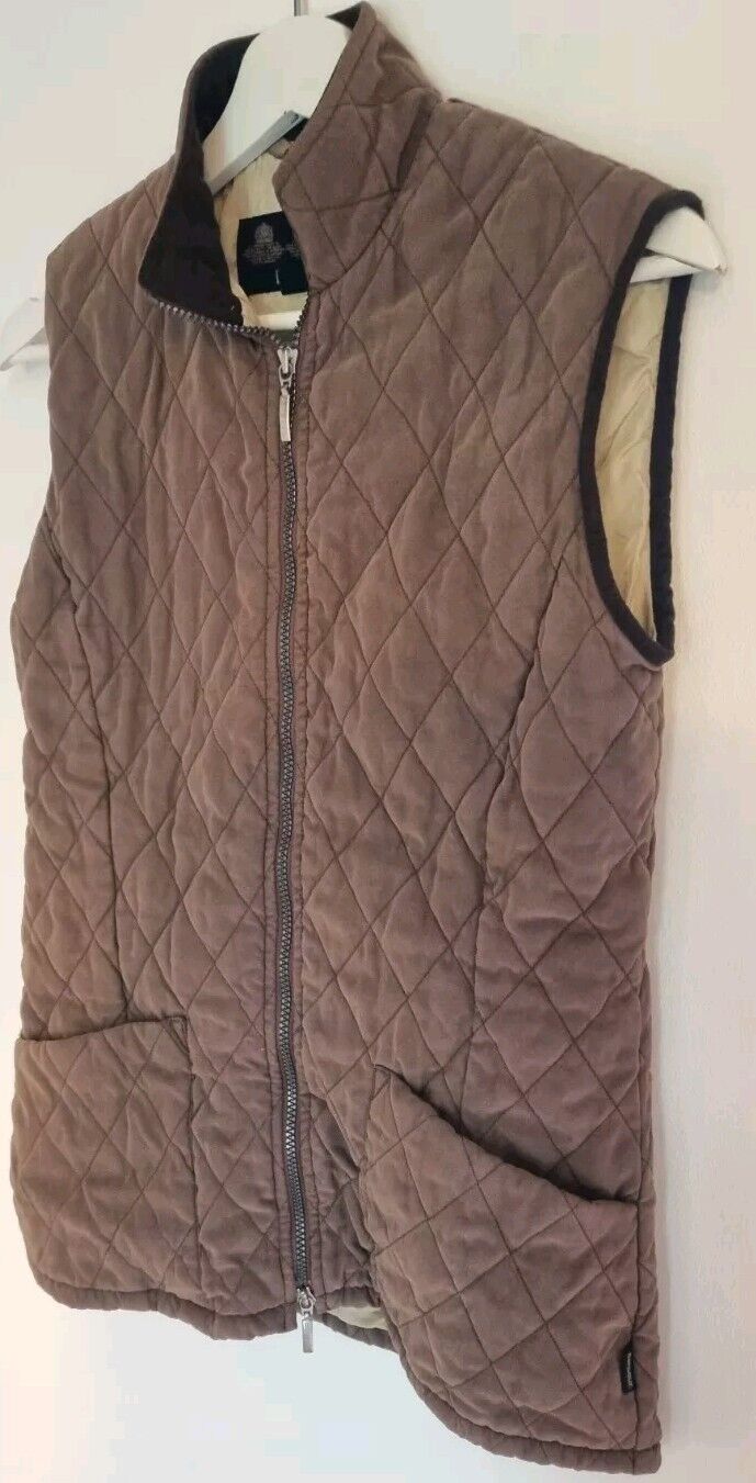 Barbour Womens Brown Quilted Gilet Size 8