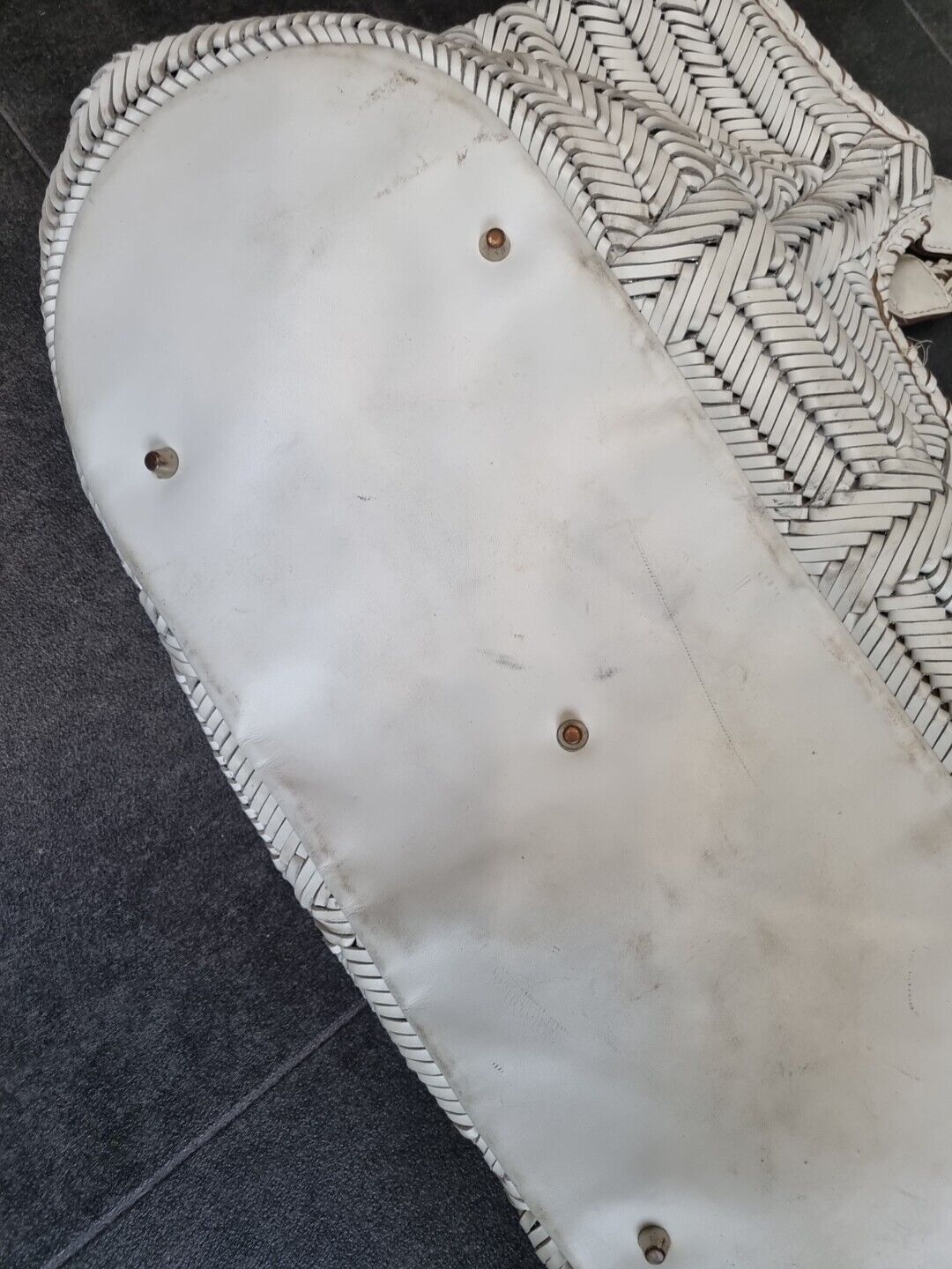 Anya Hindmarch Woven Leather Large Bag In Well Used Condition