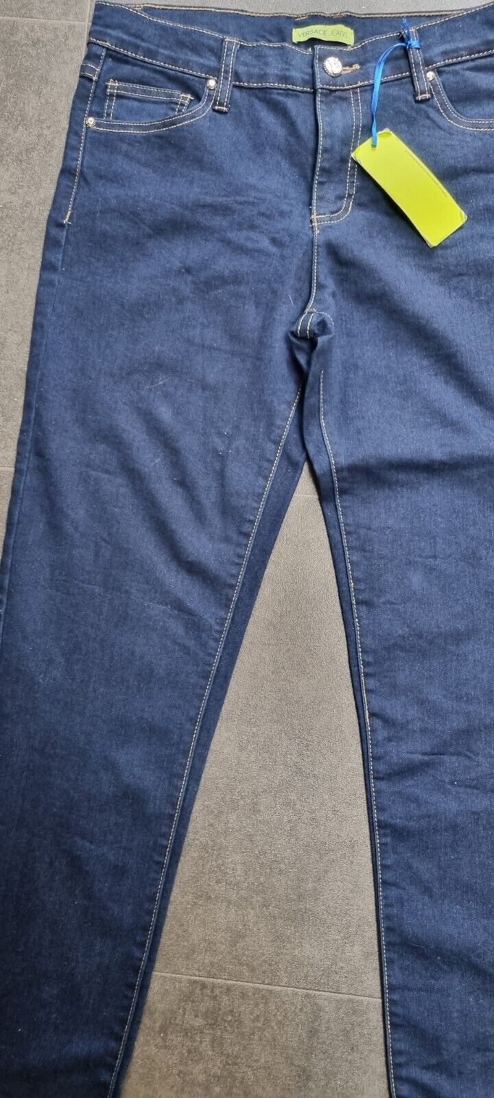 BNWT Versace Women's Jeans With Gold Colour Logo Size 29'