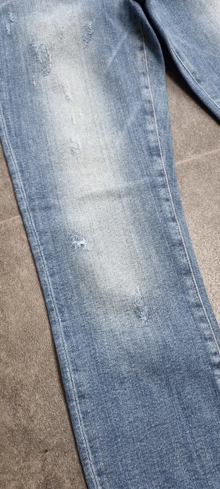 J Brand Women's Capri Pulse Crop Ripped Blue Jeans Size 23