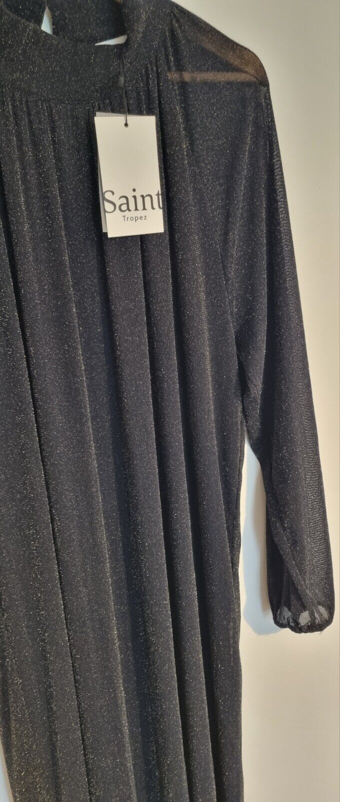 BNWT Saint Tropez Women's Deep Blue Metallic Sparkle Dress Size XL