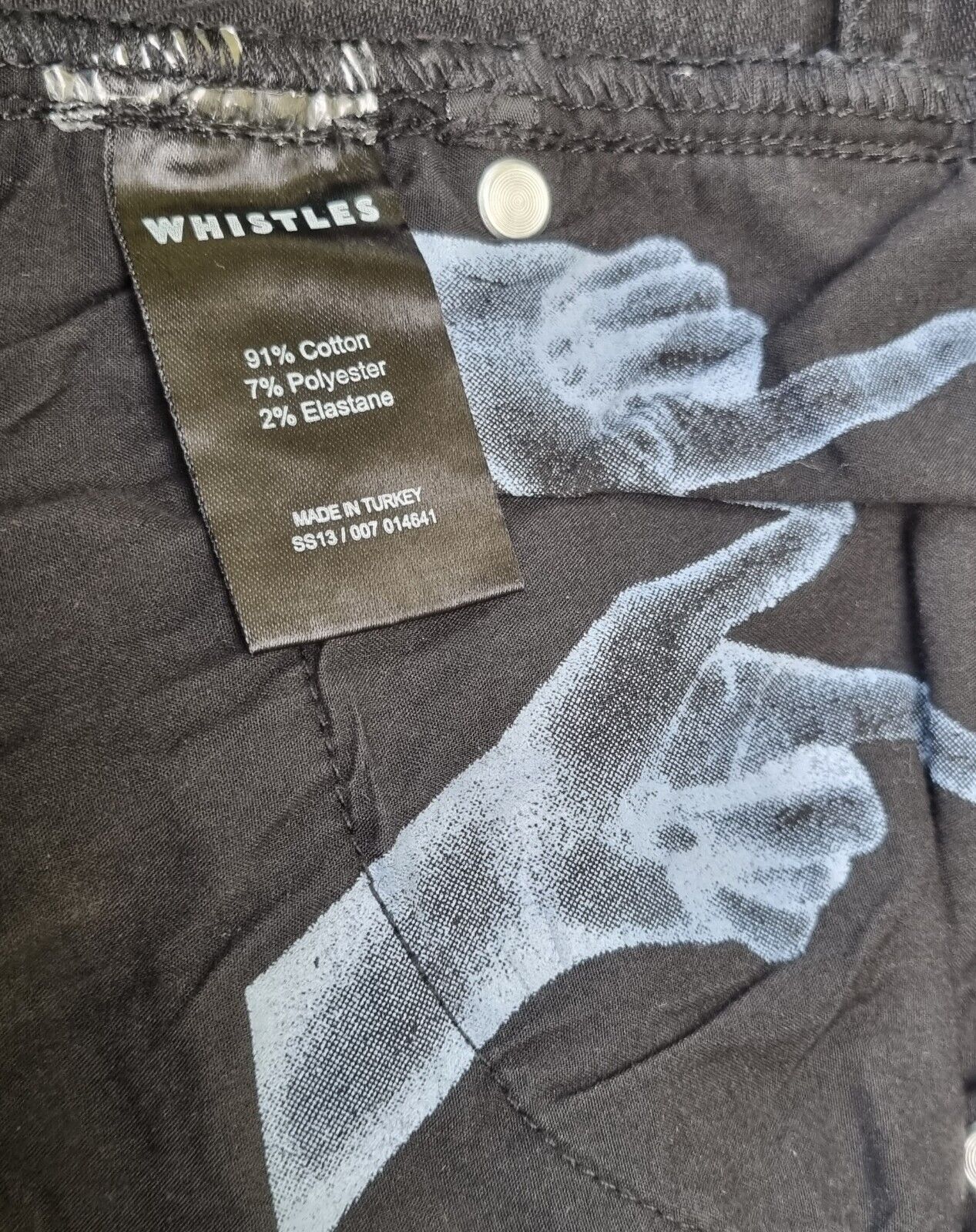Whistles Women's Black Cropped Jeans Size 34