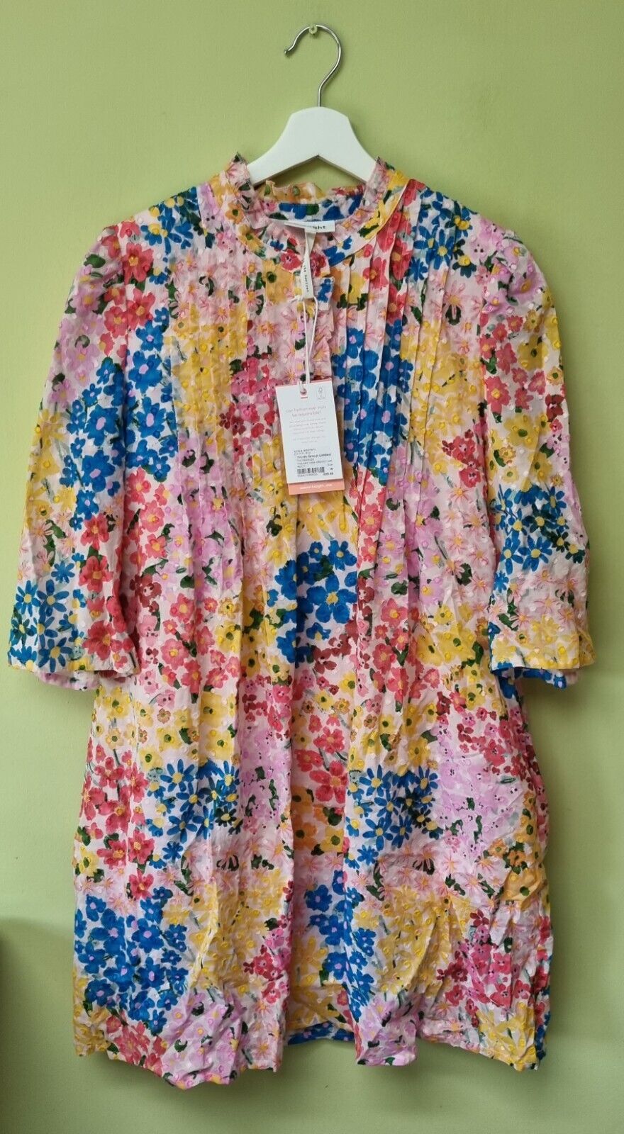 BNWT Thought Women's Floral 100% Cotton Lined Dress Size 16