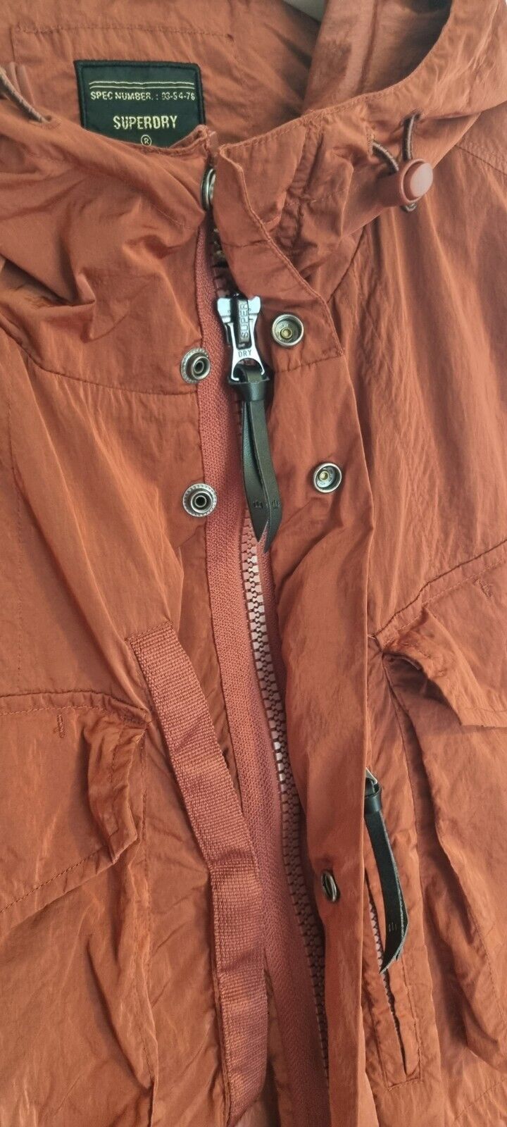 Superdry Women's Rain Jacket, Coat Hooded Size Medium