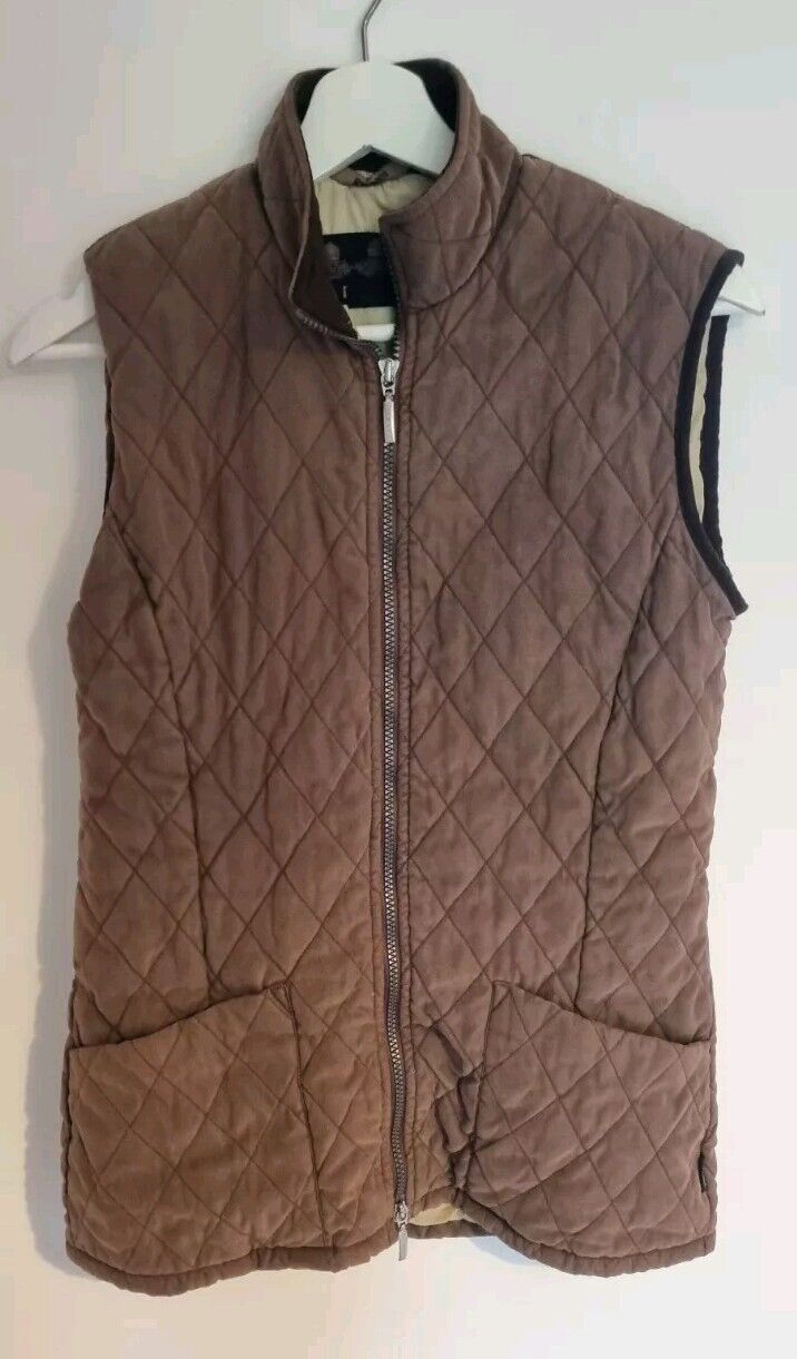 Barbour Womens Brown Quilted Gilet Size 8
