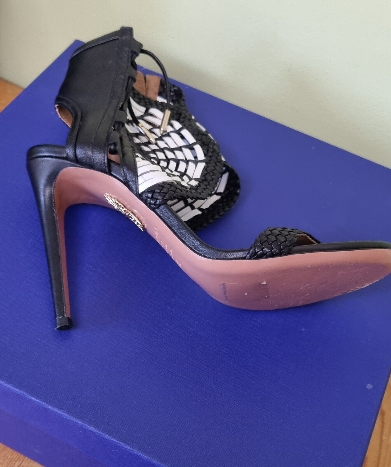 Aquazzura Firenze Womens Oasi 105 Nappa Heals Size 38.5