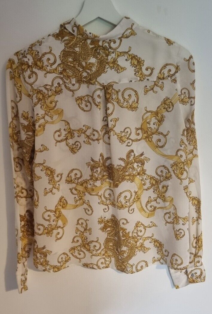 Young Versace Girls 100% Silk Blouse Size Child XXL