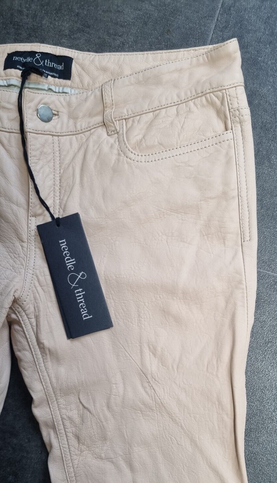 Needle And Thread Women's Leather Cropped Jeggings Trousers Size 12