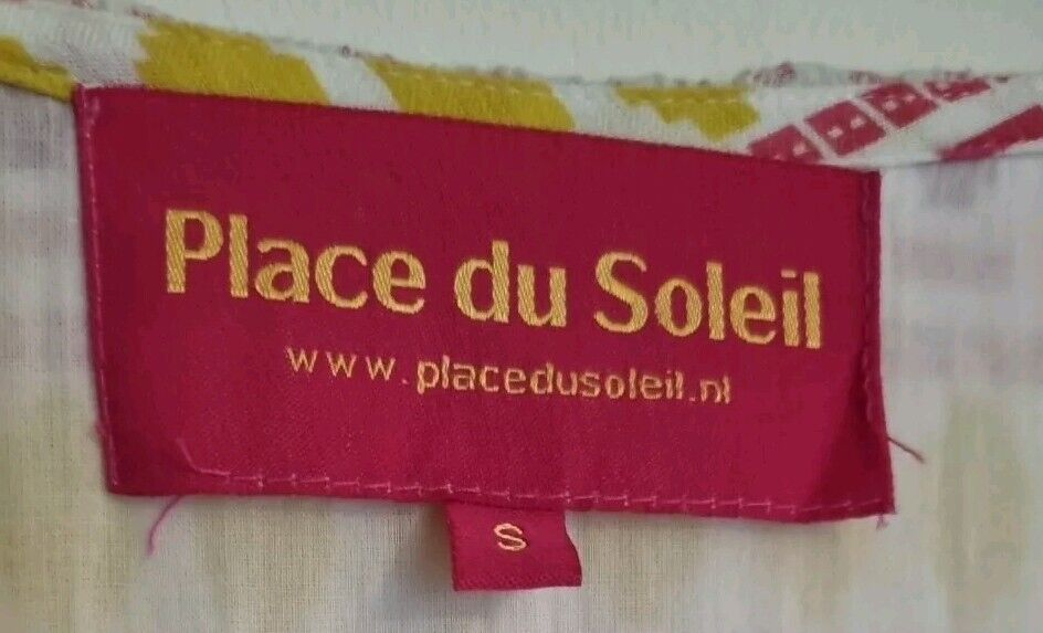 Place Du Soleil Women's Pink Multicoloured Dress With Embroidery & Tassles Small