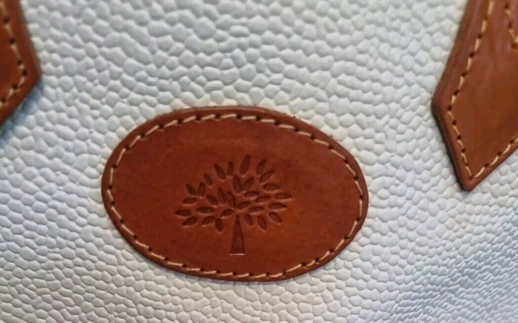 Mulberry Women's Logo Cream/ Brown Small Handbag