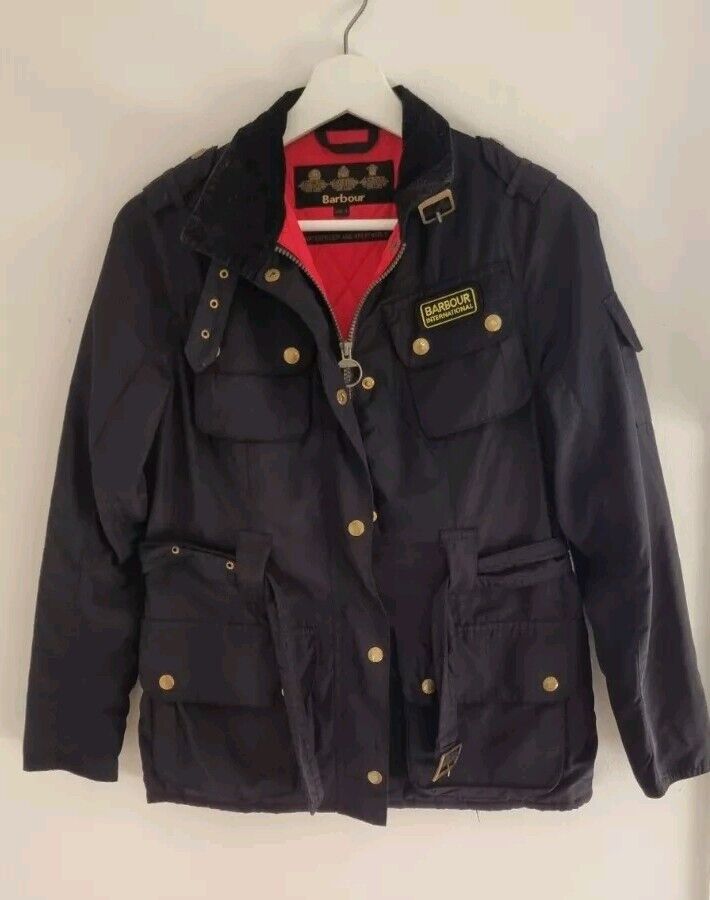 Barbour Womens Black Waterproof And Breathable Jacket With Belt Size 8