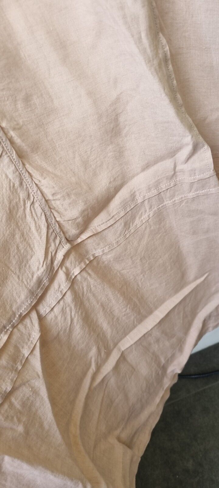 Poetry London Women's 100% Linen Long Pink Dress Size UK 16