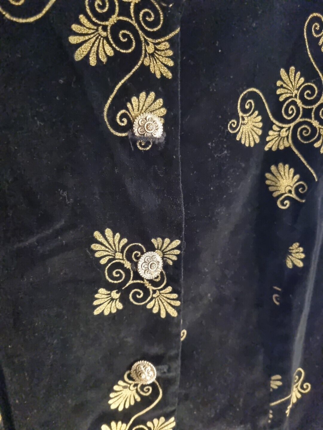 Mandy Pothecary Made In England Vintage Women's Black Velvet Jacket 10