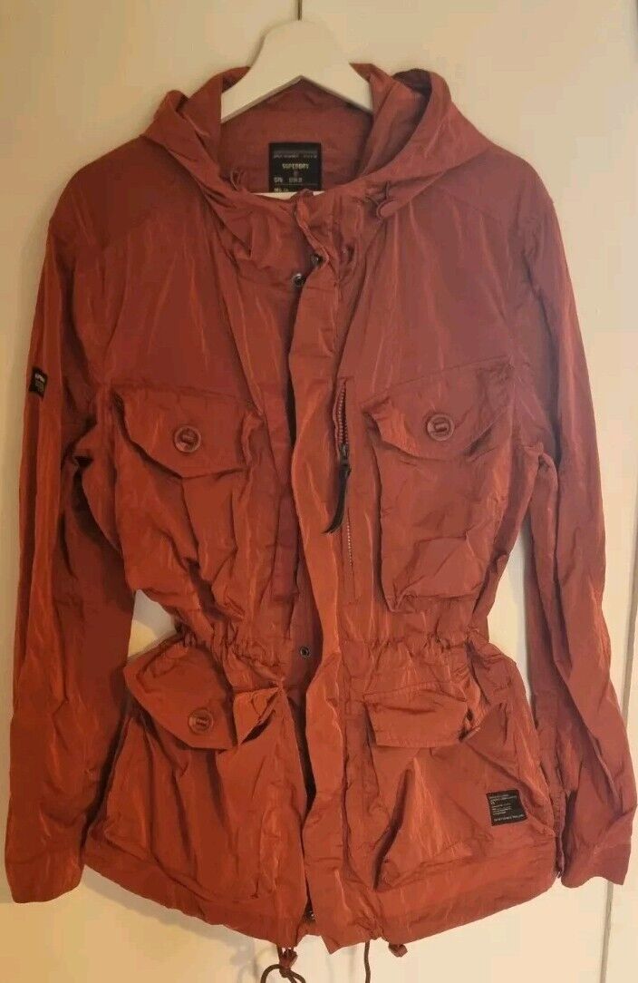 Superdry Women's Rain Jacket, Coat Hooded Size Medium