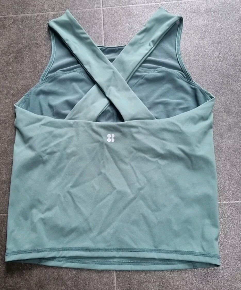 Sweaty Betty Women's Green Activewear, Gym, Running Top Size Small