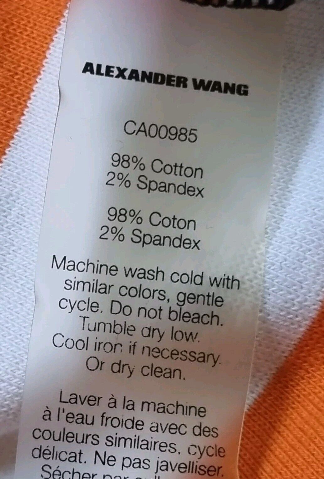 T By Alexander Wang Women's Blue, Orange And White Striped Mini Dress Size Small