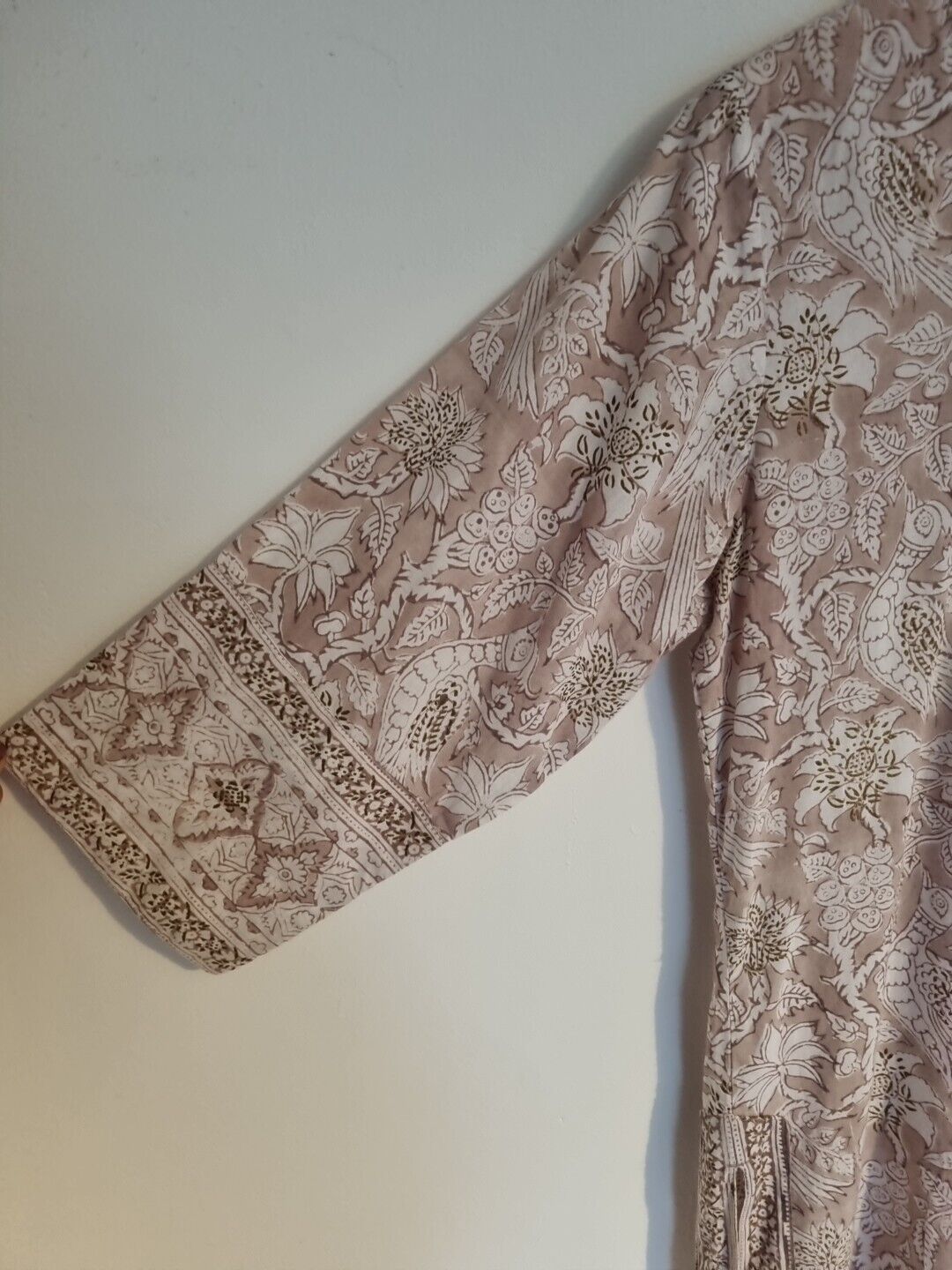 Anokhi Women's 100% Cotton Tunic Kaftan Beach Top Made In India Size Medium