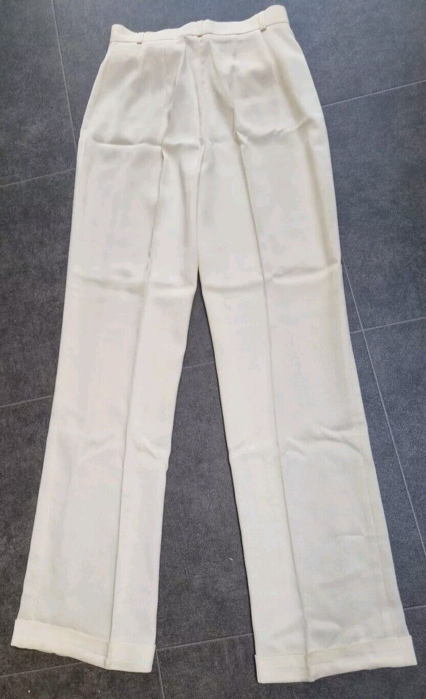 Apara Pour Joseph Women's Ivory Trousers Viscose And Wool Mix Size 38