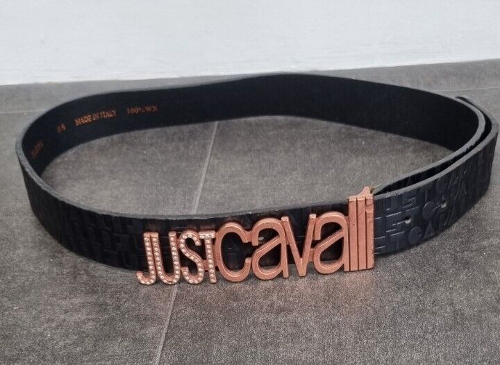 Just Cavalli Women's Belt With Logo Diamanté Detail
