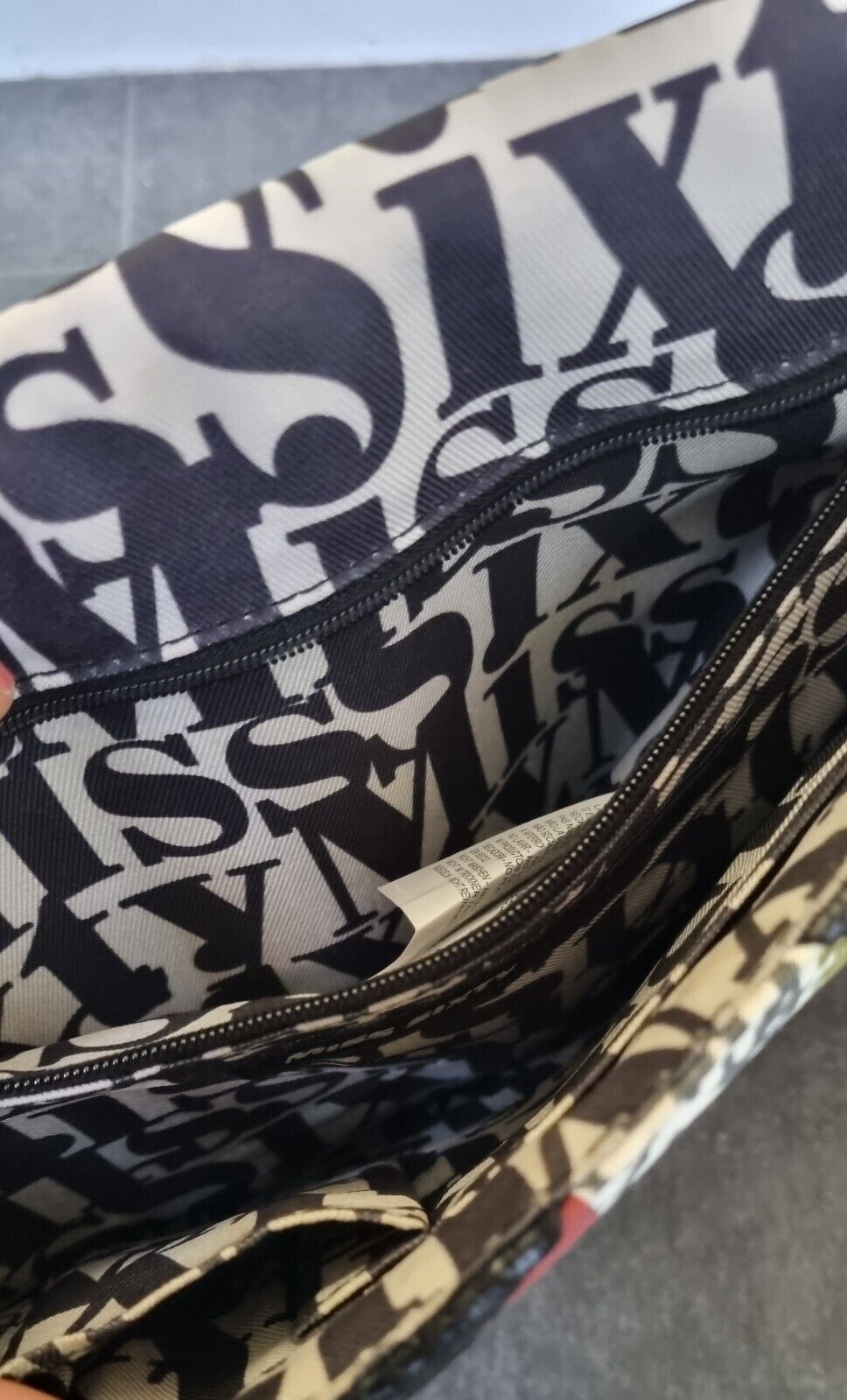 Miss Sixty Women's Navy And Blue Large Snakeskin Effect Clutch Bag