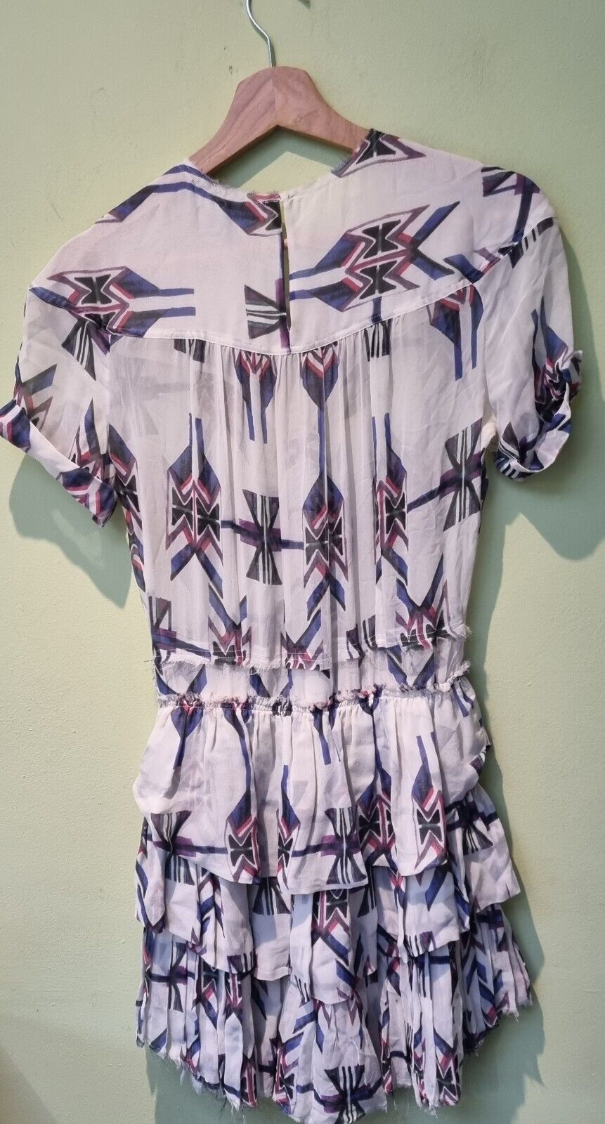 Gorgeous Isabel Marant Women's 100% Silk Tired Dress Size 1