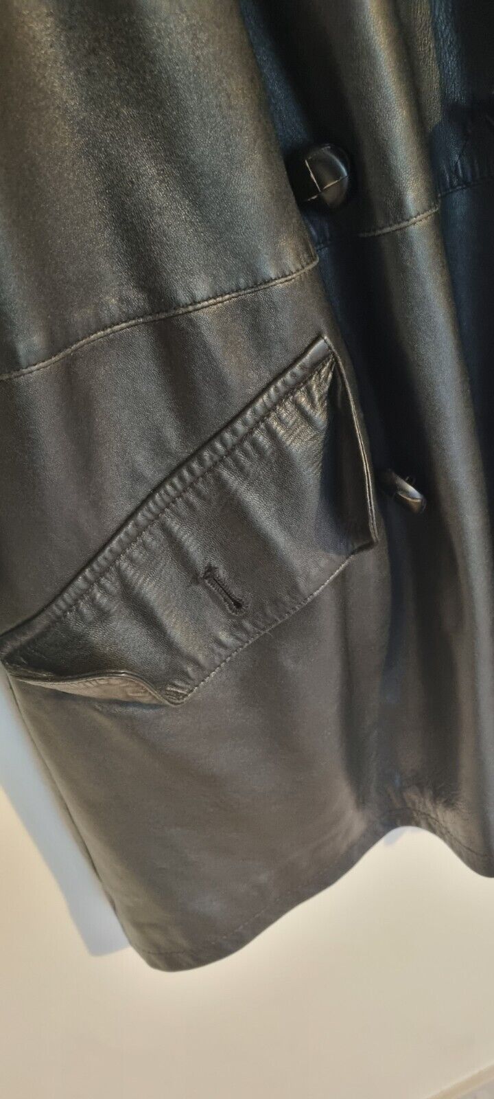 Santacroce, Made In Italy Women's Black Genuine Leather Jacket Size 42