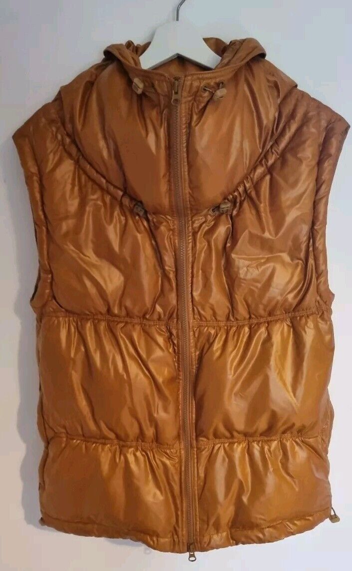Stella McCartney Adidas Unisex Burnt Orange/ Mustard Puffer Gilet Size XS