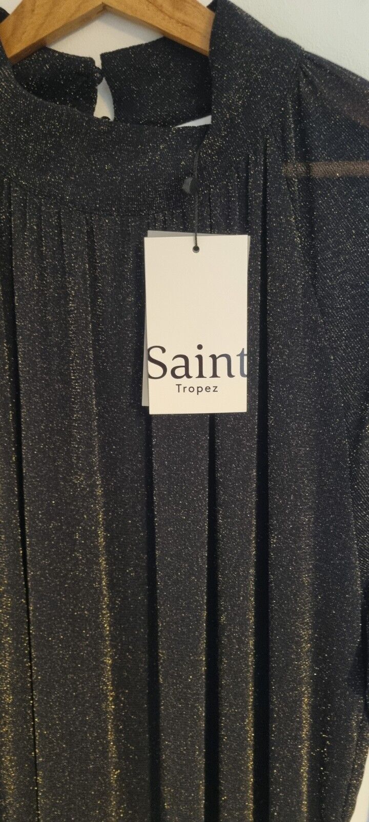 BNWT Saint Tropez Women's Deep Blue Metallic Sparkle Dress Size XL