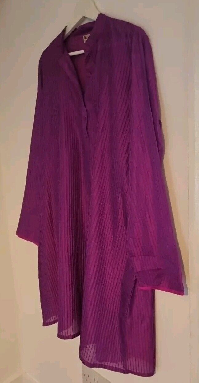 Maharani Women's Purple Kaftan, Shirt Dress. Large. Plus 2 Trousers Unbranded S