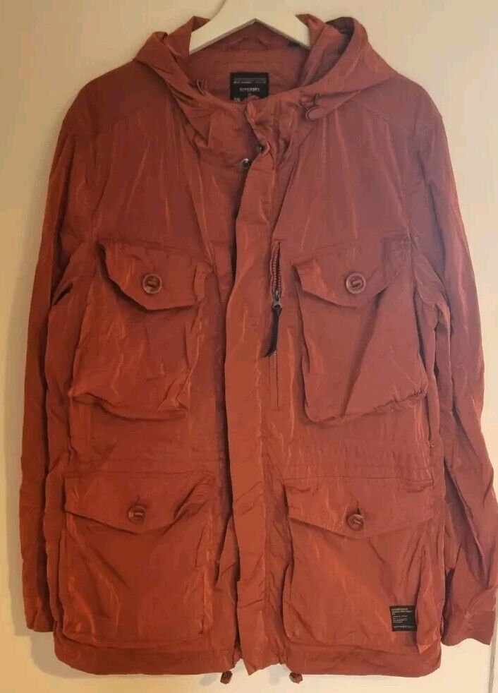 Superdry Women's Rain Jacket, Coat Hooded Size Medium