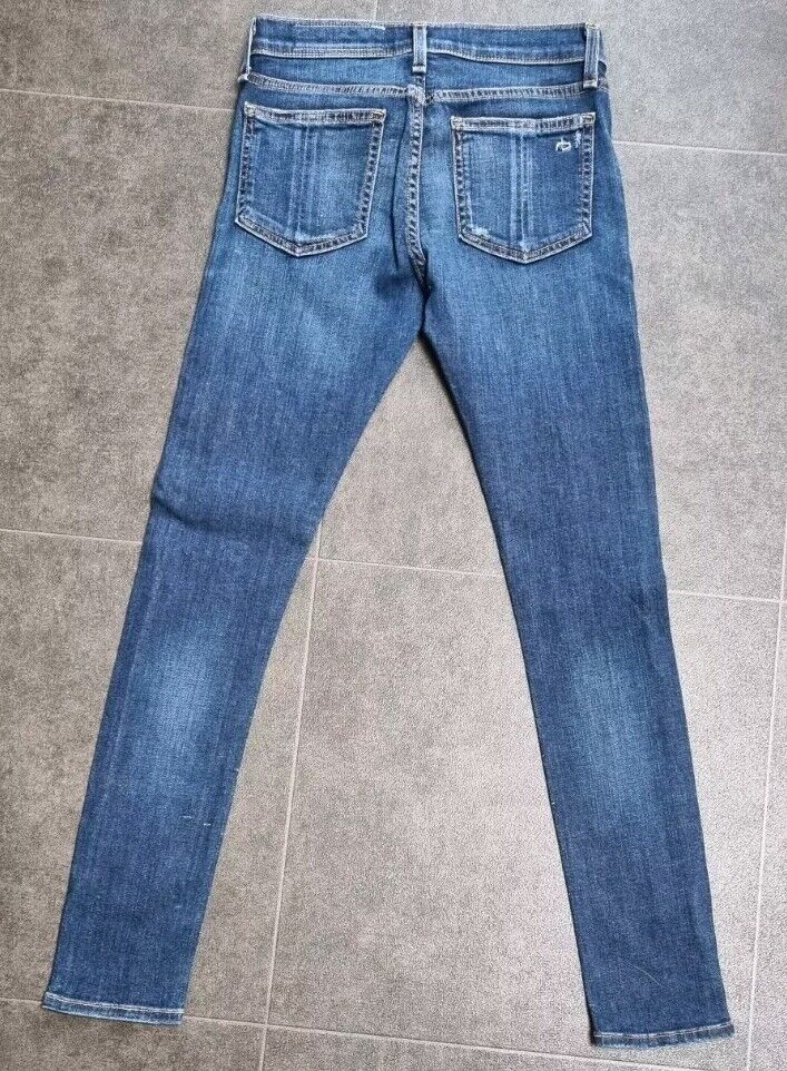 Rag&Bone Women's Blue Cropped, Distressed Jeans Size 23