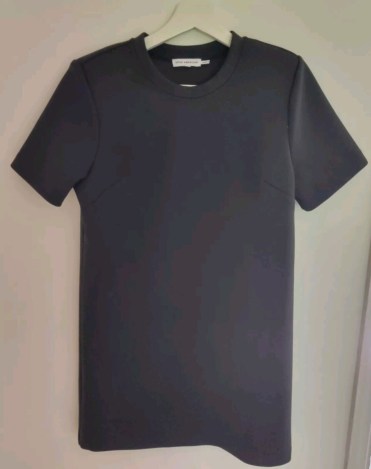 Good American Women's Little Black Dress, Mini Dress With Shoulder Pads Size 0