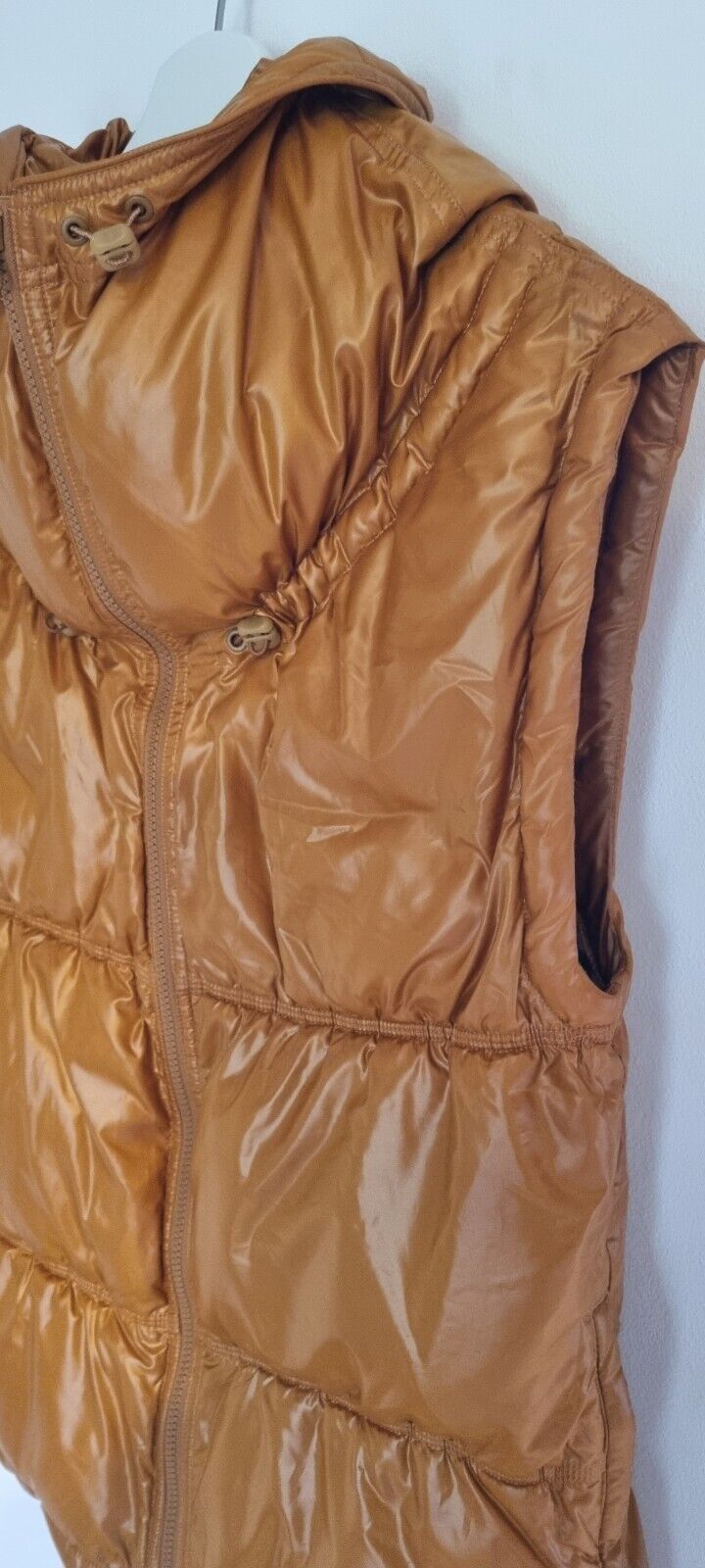 Stella McCartney Adidas Unisex Burnt Orange/ Mustard Puffer Gilet Size XS