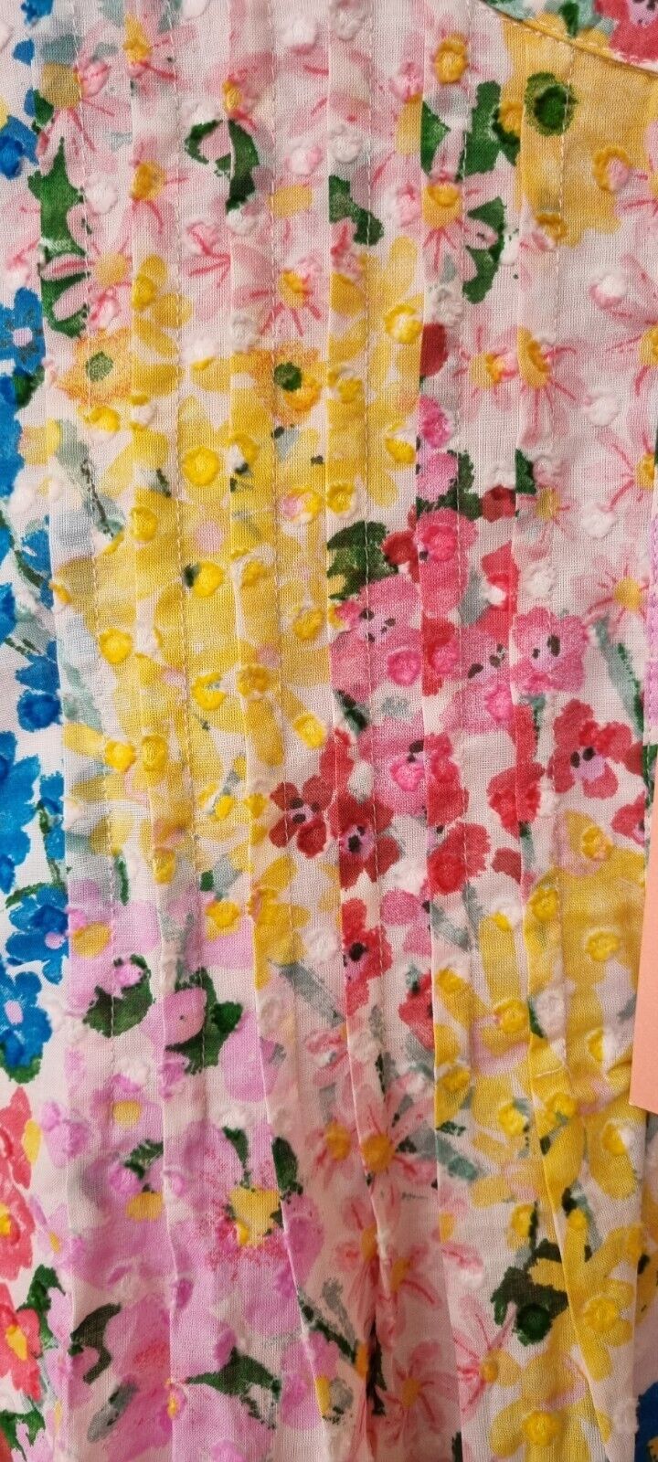 BNWT Thought Women's Floral 100% Cotton Lined Dress Size 16