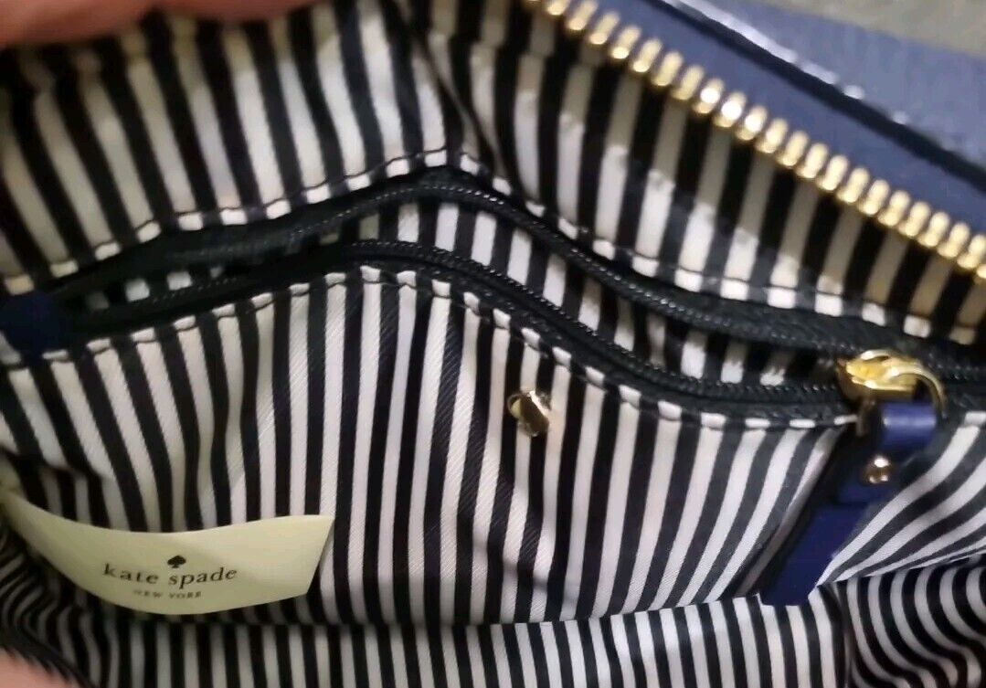 Kate Spade Women's Blue Leather Cross Body Bag With Tassles